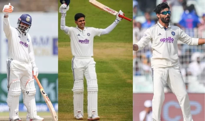 Rishabh Pant, Shubman Gill, and Ravindra Jadeja