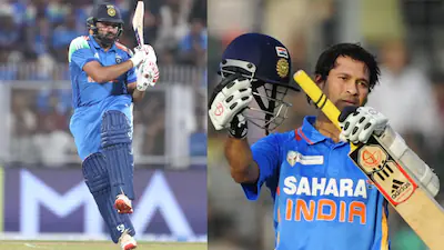 Rohit Sharma and Sachin Tendulkar
