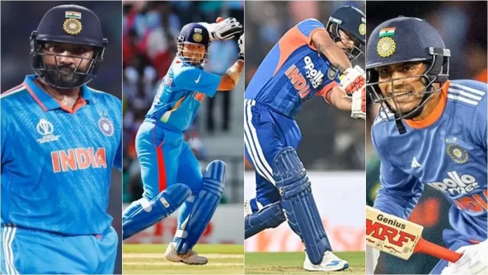 Sachin, Rohit, Gill, and Ishan Kishan