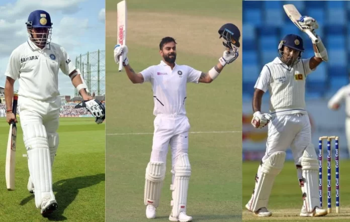 Sachin Tendulkar, Virat Kohli, and Mahela Jayawardene