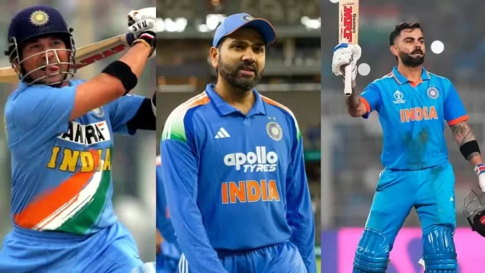 Sachin Tendulkar, Virat Kohli, and Rohit Sharma