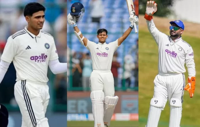 Shubman Gill, Yashasvi Jaiswal, and Rishabh Pant