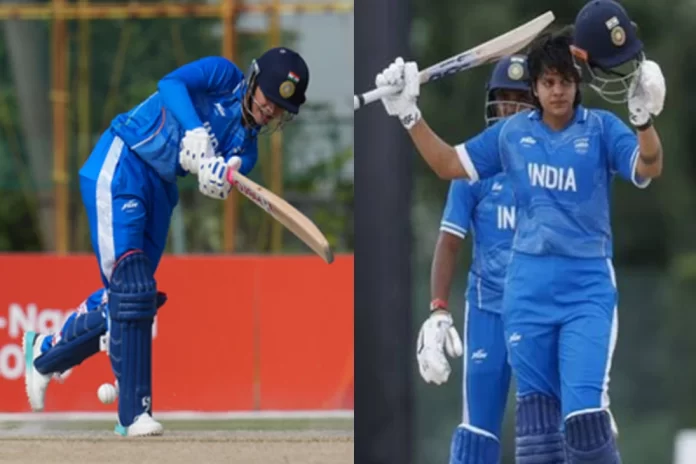 Smriti Mandhana and Shafali Verma at the 2026 Asian Games.